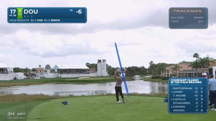 Zecheng Dou makes birdie on No. 17 at Cognizant Classic