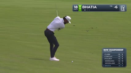 Akshay Bhatia's 165-yard approach sets up birdie on No. 18 at BMW Championship