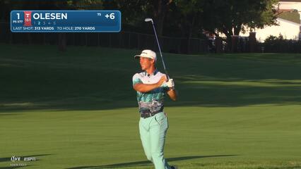 Thorbjørn Olesen's 73-yard approach sets up birdie on No. 1 at Charles Schwab