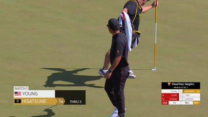 Ryo Hisatsune makes birdie on No. 3 at Sunday Singles