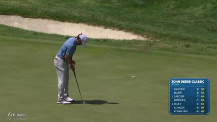Adam Hadwin drains 12-foot birdie putt on No. 14 at John Deere