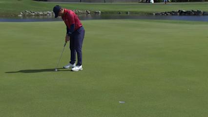 Austin Cook rolls in birdie putt at Puerto Rico