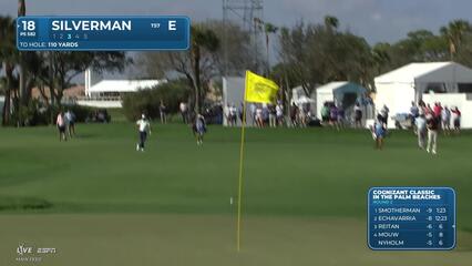 Ben Silverman hits 108-yard approach to 9 feet, makes birdie on No. 18 at Cognizant Classic