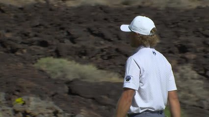 Austin Smotherman sinks 33-foot birdie putt on No. 5 at Bank of Utah