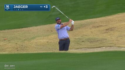 Stephan Jaeger sinks 25-foot birdie putt on No. 16 at The American Express