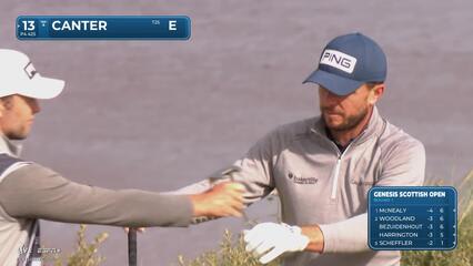 Laurie Canter makes birdie on No. 13 at Genesis Scottish Open