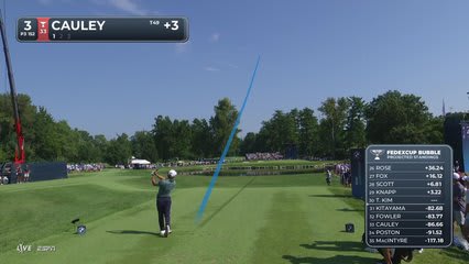 Bud Cauley hits tee shot to 6 feet, sets up birdie on No. 3 at BMW Championship
