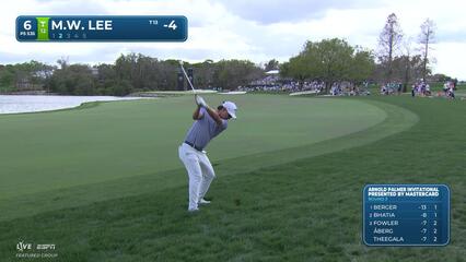 Min Woo Lee drains 5-foot birdie putt on No. 6 at Arnold Palmer
