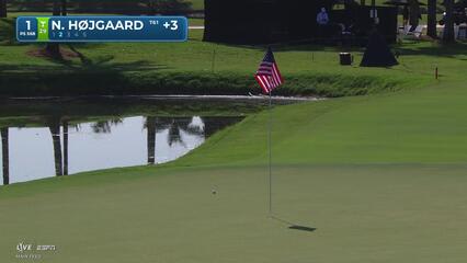 Nicolai Højgaard reaches par-5 No. 1 in two, makes birdie at Cadillac