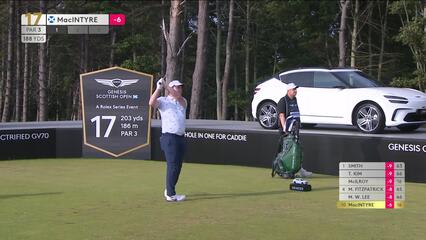 Robert MacIntyre sinks 11-foot birdie putt on No. 17 at Genesis Scottish Open