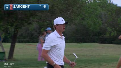 Gordon Sargent drains 25-foot birdie putt on No. 2 at Valero