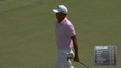 Kevin Yu makes birdie on No. 9 at FedEx St. Jude