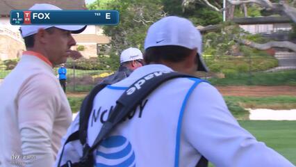 Ryan Fox hits 36-foot bunker shot for birdie on No. 1 at AT&T Pebble Beach