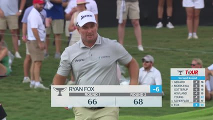 Ryan Fox sinks 9-foot putt for birdie on No. 18 at TOUR Championship