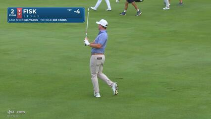 Steven Fisk drains 5-foot birdie putt on No. 2 at John Deere