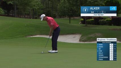 Steven Alker makes birdie on No. 3 at Regions Tradition
