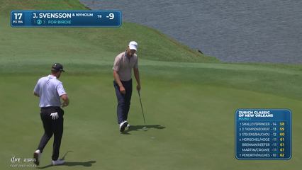 Svenson/Nyholm makes birdie on No. 17 at Zurich Classic