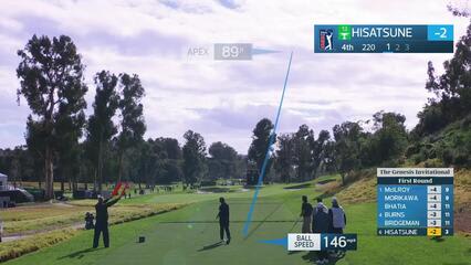 Ryo Hisatsune's 221-yard drive leaves 9 feet, sets up birdie on No. 4 at The Genesis