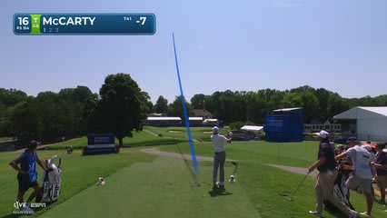 Matt McCarty hits tee shot to 6 feet, sets up birdie on No. 16 at Wyndham