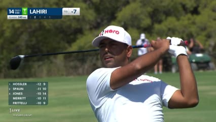Anirban Lahiri makes birdie on No. 14 in Round 4 at Valero