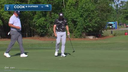 Team Dufner/ Cook makes birdie on No. 7 at Zurich Classic