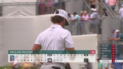 Taylor Moore sinks 10-foot putt for birdie on No. 12 at THE CJ CUP