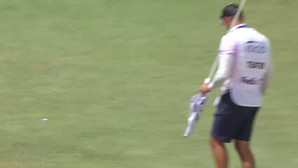 Jackson Koivun sinks a 21-foot birdie putt on No. 8 at ISCO Championship