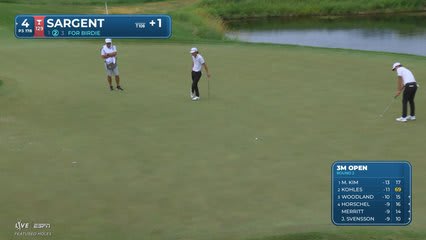 Gordon Sargent sinks 31-foot birdie putt on No. 4 at 3M Open
