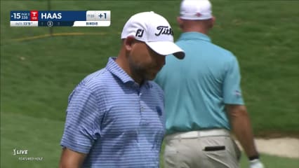 Bill Haas rolls in 13-footer for birdie at AT&T Byron Nelson