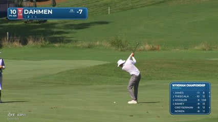 Joel Dahmen's 107-yard approach sets up birdie on No. 10 at Wyndham
