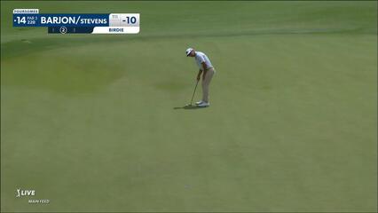 Paul Barjon rolls in long birdie putt at Zurich Classic