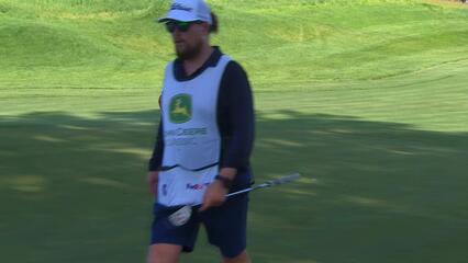 Stephan Jaeger drains 12-foot birdie putt on No. 4 at John Deere