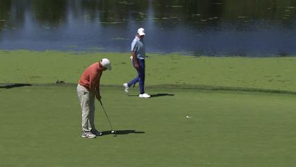 Steve Allan makes birdie on No. 9 at Boeing Classic