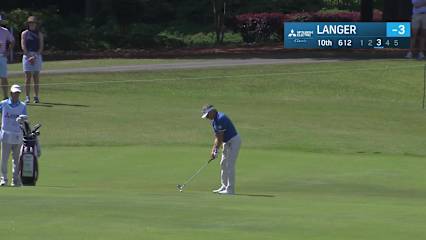 Bernhard Langer makes birdie on No. 10 at Mitsubishi