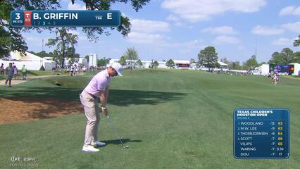 Ben Griffin sinks 23-foot birdie putt on No. 3 at Texas Children's