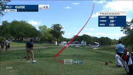 Danny Guise attacks the flagstick and birdies at Valspar