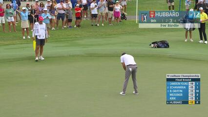 Mark Hubbard makes birdie on No. 9 at Wyndham