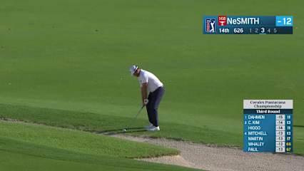 Matt NeSmith dials in approach to yield birdie at Corales Puntacana