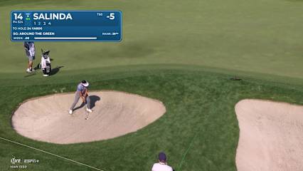 Isaiah Salinda makes birdie on No. 14 at THE CJ CUP