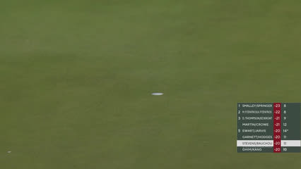 Stevens/Bauchou sinks a 31-foot birdie putt on No. 11 at Zurich Classic