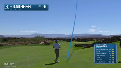Michael Brennan gets up-and-down from 52 feet for par on No. 4 at Bank of Utah
