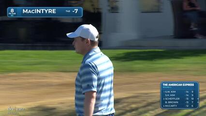 Robert MacIntyre sinks 6-foot birdie putt on No. 8 at The American Express
