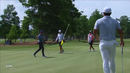 Alex Fitzpatrick sinks a nice birdie putt at Zurich Classic
