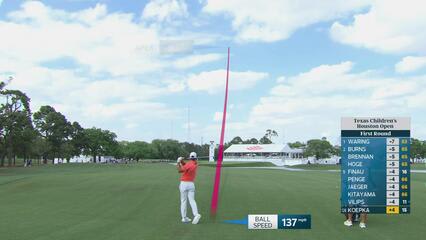 Brooks Koepka hits 212-yard approach to 26 feet, sets up birdie on No. 16 at Texas Children's