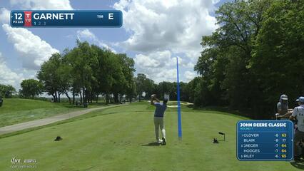 Brice Garnett sinks 18-foot putt for birdie on No. 12 at John Deere