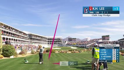 K.H. Lee hits it inches away from ace on No. 16 at WM Phoenix Open
