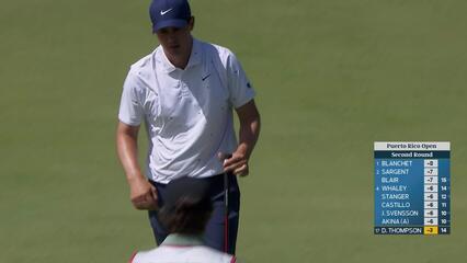 Davis Thompson makes birdie on No. 14 at Puerto Rico