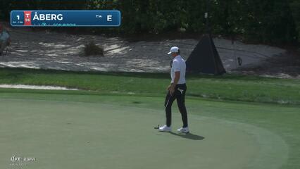 Ludvig Åberg pours in 13-foot birdie putt on No. 1 at Arnold Palmer