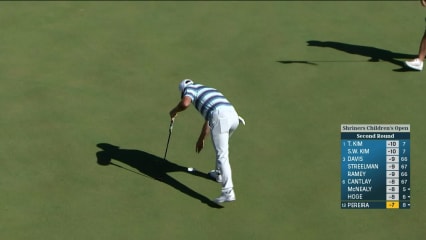 Mito Pereira's approach to 4 feet and birdie at Shriners Children's Open