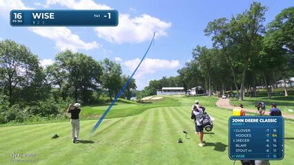 Aaron Wise hits tee shot to 8 feet, sets up birdie on No. 16 at John Deere